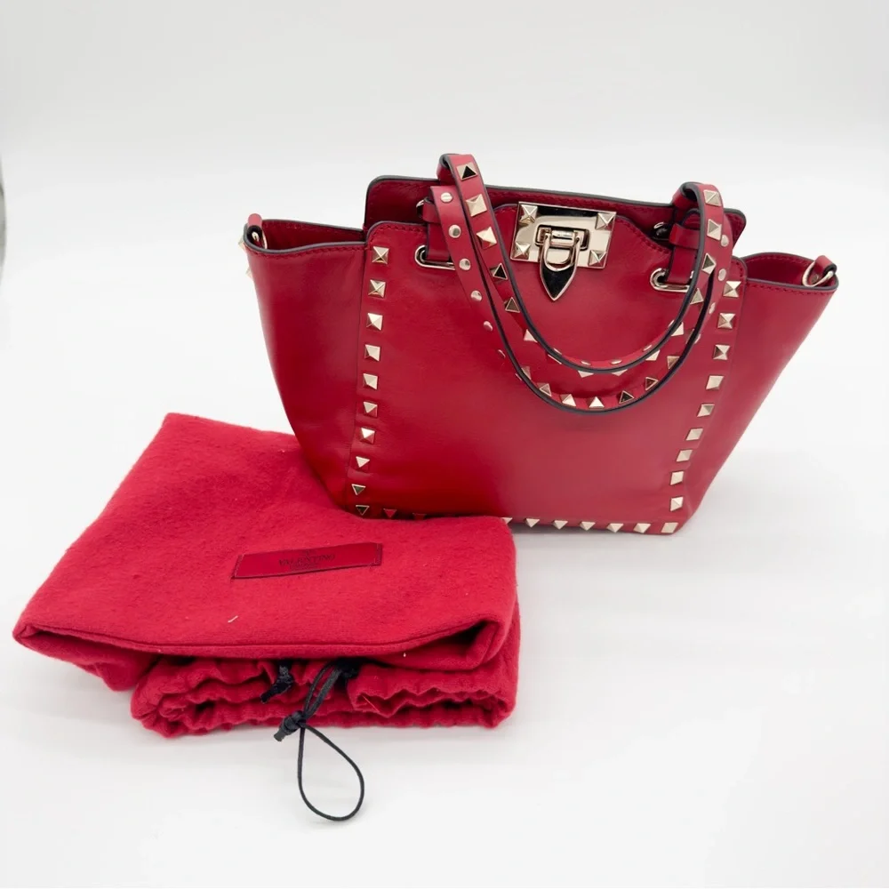 Valentino Rockstud Leather Shoulder Bag - Picture 3 of 17